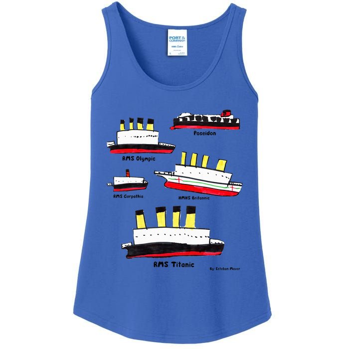 Titanic Britanic Poseidon Carpathia Famous Ship Gift. Ladies Essential Tank