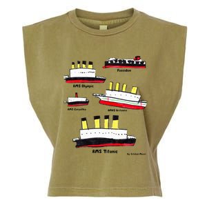 Titanic Britanic Poseidon Carpathia Famous Ship Gift. Garment-Dyed Women's Muscle Tee