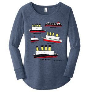 Titanic Britanic Poseidon Carpathia Famous Ship Gift. Women's Perfect Tri Tunic Long Sleeve Shirt