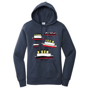 Titanic Britanic Poseidon Carpathia Famous Ship Gift. Women's Pullover Hoodie