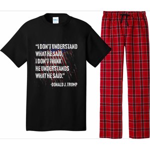 Trump Biden Presidential Debate 2024 Funny Quote Pajama Set