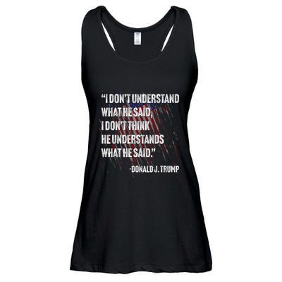 Trump Biden Presidential Debate 2024 Funny Quote Ladies Essential Flowy Tank