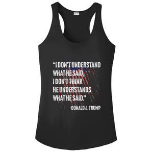 Trump Biden Presidential Debate 2024 Funny Quote Ladies PosiCharge Competitor Racerback Tank