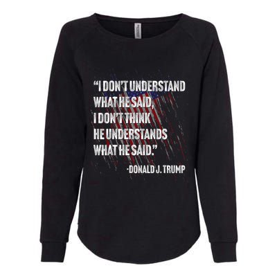 Trump Biden Presidential Debate 2024 Funny Quote Womens California Wash Sweatshirt