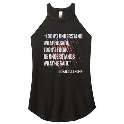 Trump Biden Presidential Debate 2024 Funny Quote Women’s Perfect Tri Rocker Tank