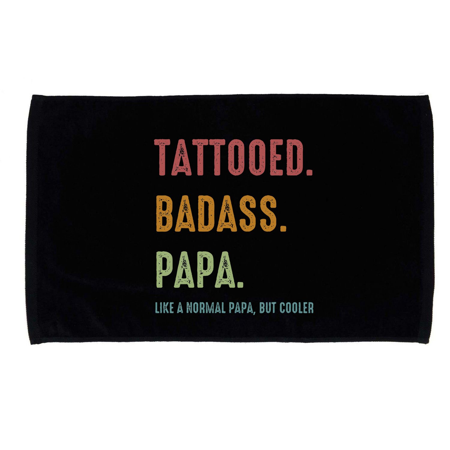 Tattooed Badass Papa Inked FatherS Day Present Microfiber Hand Towel