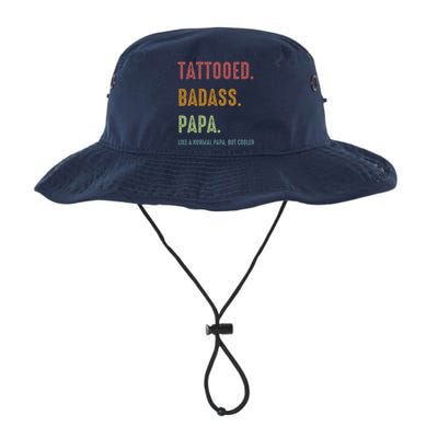 Tattooed Badass Papa Inked FatherS Day Present Legacy Cool Fit Booney Bucket Hat