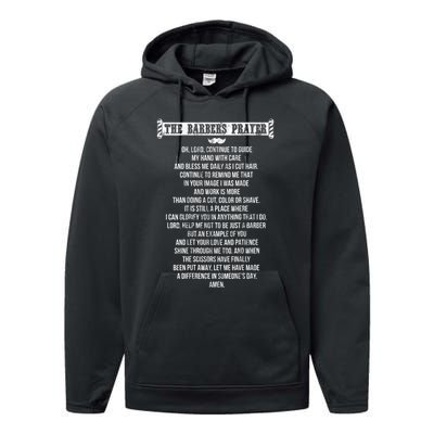 The Barber's Prayer Funny Performance Fleece Hoodie