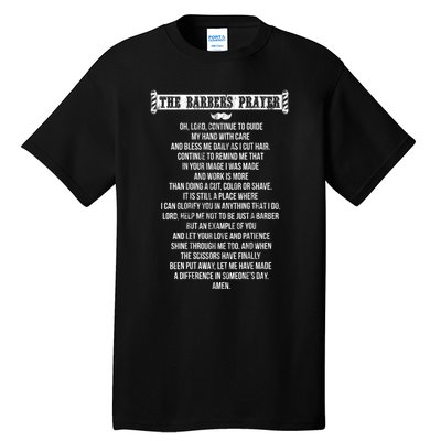 The Barber's Prayer Funny Tall T-Shirt