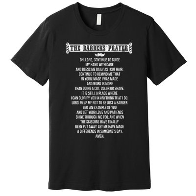 The Barber's Prayer Funny Premium T-Shirt