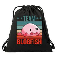 Team Blobfish Quote Deep Sea Fish Blobfish Drawstring Bag