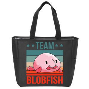 Team Blobfish Quote Deep Sea Fish Blobfish Zip Tote Bag