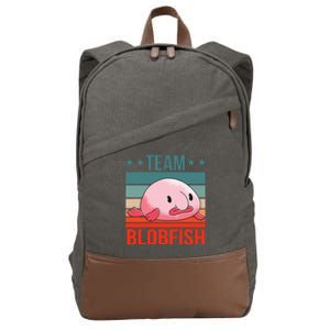 Team Blobfish Quote Deep Sea Fish Blobfish Cotton Canvas Backpack