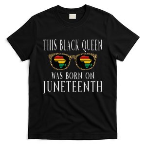 This Black Queen Was Born on Juneteenth June 19th Birthday T-Shirt