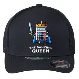 The Banking Queen Funny Illustration Calculator Flexfit Unipanel Trucker Cap