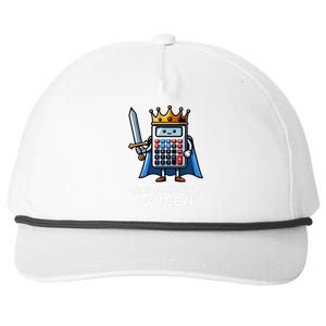 The Banking Queen Funny Illustration Calculator Snapback Five-Panel Rope Hat