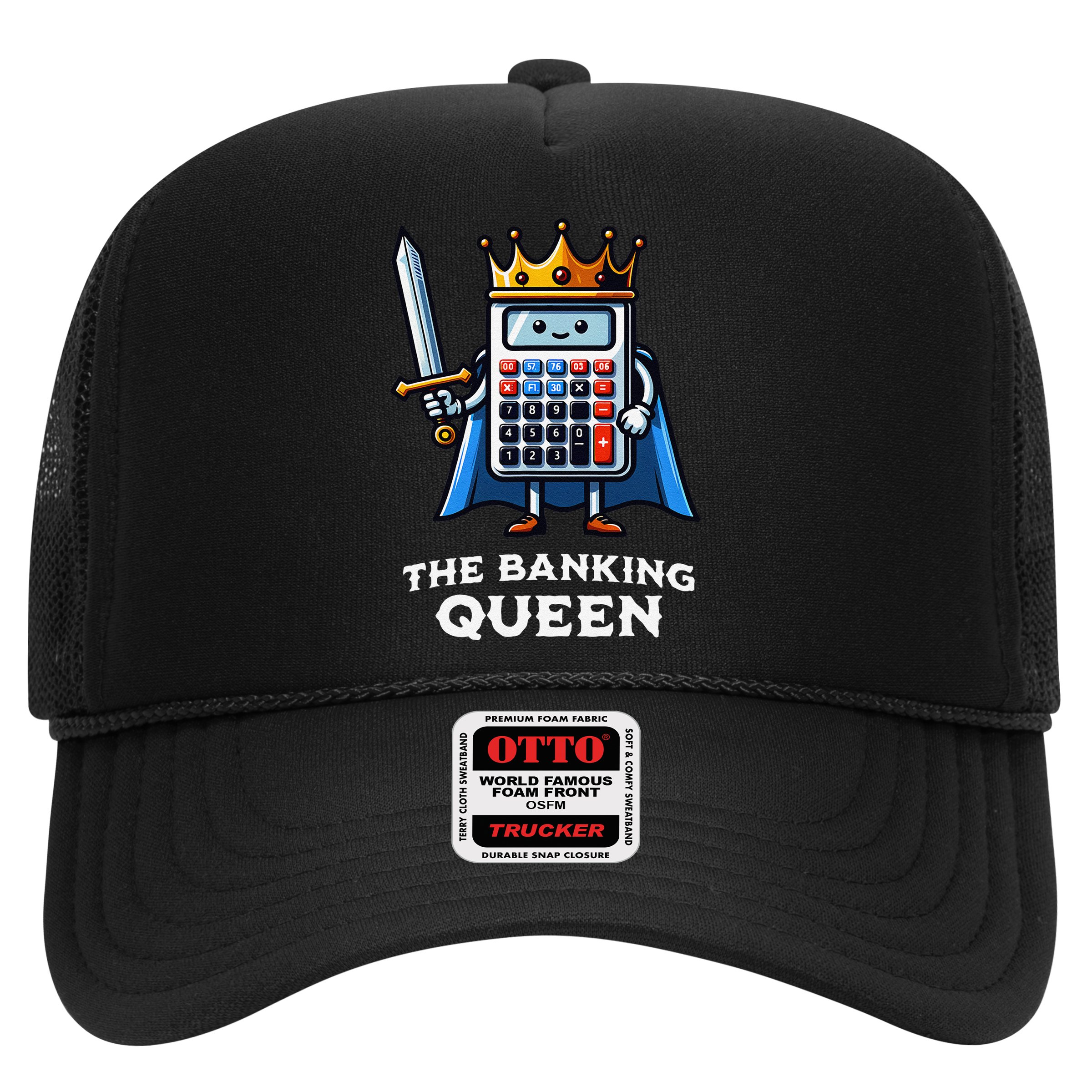 The Banking Queen Funny Illustration Calculator Hat
