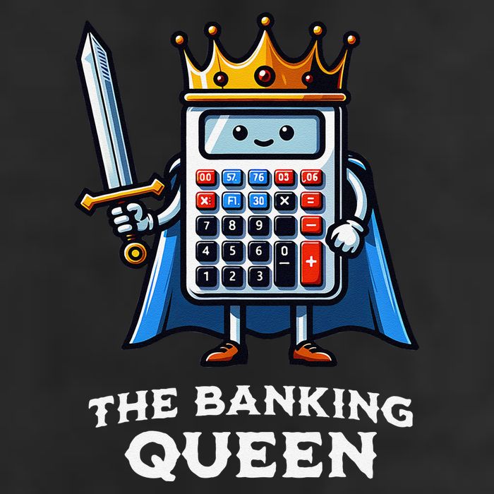 The Banking Queen Funny Illustration Calculator Hat
