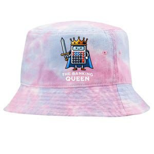 The Banking Queen Funny Illustration Calculator Tie-Dyed Bucket Hat