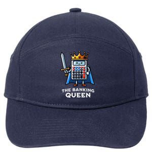 The Banking Queen Funny Illustration Calculator 7-Panel Snapback Hat