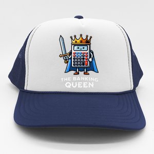 The Banking Queen Funny Illustration Calculator Trucker Hat