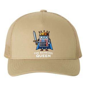 The Banking Queen Funny Illustration Calculator Yupoong Adult 5-Panel Trucker Hat