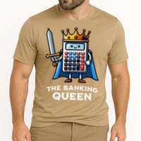The Banking Queen Funny Illustration Calculator Cooling Performance Crew T-Shirt