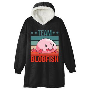 Team Blobfish Quote Deep Sea Fish Blobfish Hooded Wearable Blanket