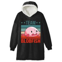 Team Blobfish Quote Deep Sea Fish Blobfish Hooded Wearable Blanket