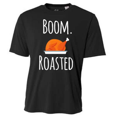 Thanksgiving Boom Roasted Turkey Cooling Performance Crew T-Shirt