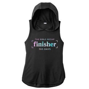 The Bible Recap Finisher 365 Days Gift Ladies PosiCharge Tri-Blend Wicking Draft Hoodie Tank