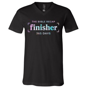 The Bible Recap Finisher 365 Days Gift V-Neck T-Shirt