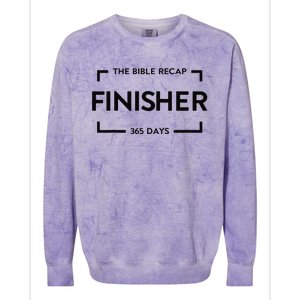 The Bible Recap Finisher 365 Days Gift Colorblast Crewneck Sweatshirt