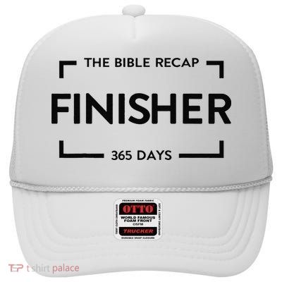 The Bible Recap Finisher 365 Days Gift High Crown Mesh Back Trucker Hat