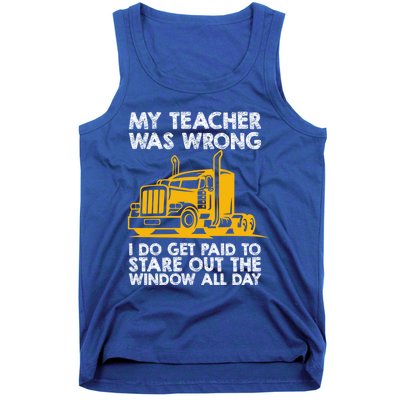 Trucker Big Rig Semicool Gifttrailer Truck Driver Funny Trucker Gift Tank Top