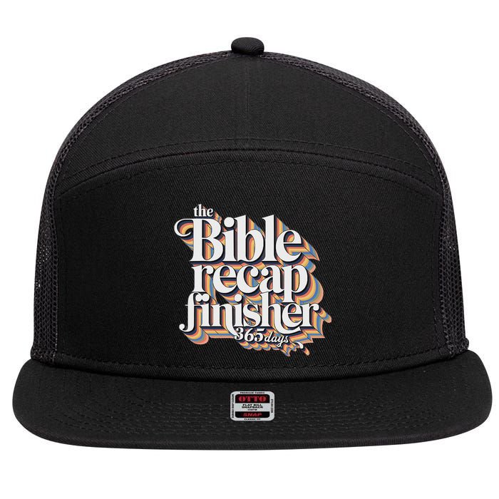 The Bible Recap Finisher 365 Days Christian Journey 7 Panel Mesh Trucker Snapback Hat
