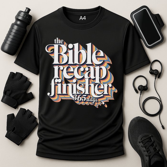 The Bible Recap Finisher 365 Days Christian Journey Cooling Performance Crew T-Shirt