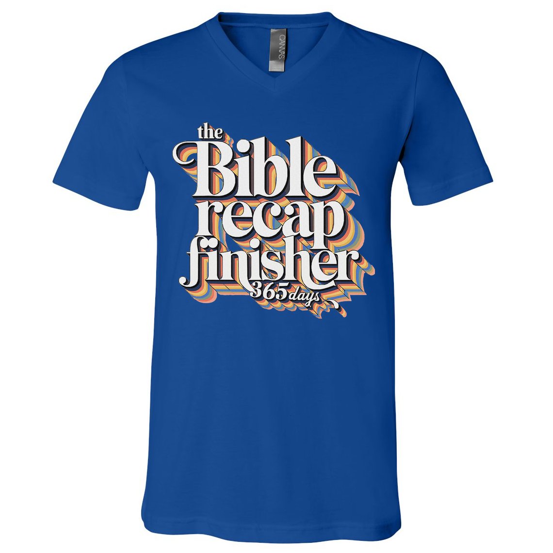 The Bible Recap Finisher 365 Days Christian Journey V-Neck T-Shirt