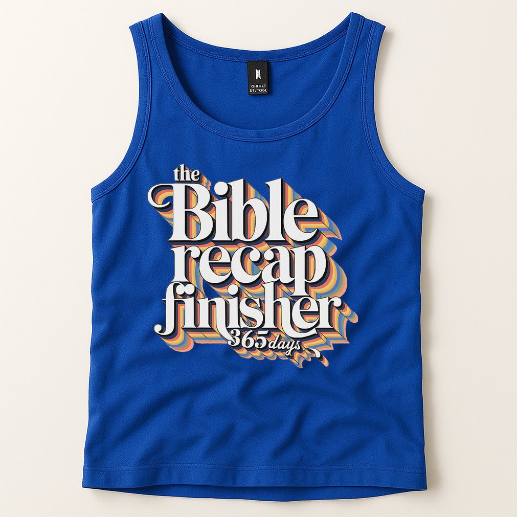 The Bible Recap Finisher 365 Days Christian Journey Tank Top