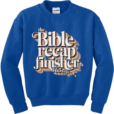 The Bible Recap Finisher 365 Days Christian Journey Kids Sweatshirt