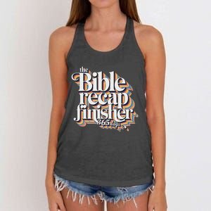 The Bible Recap Finisher 365 Days Christian Journey Women's Knotted Racerback Tank