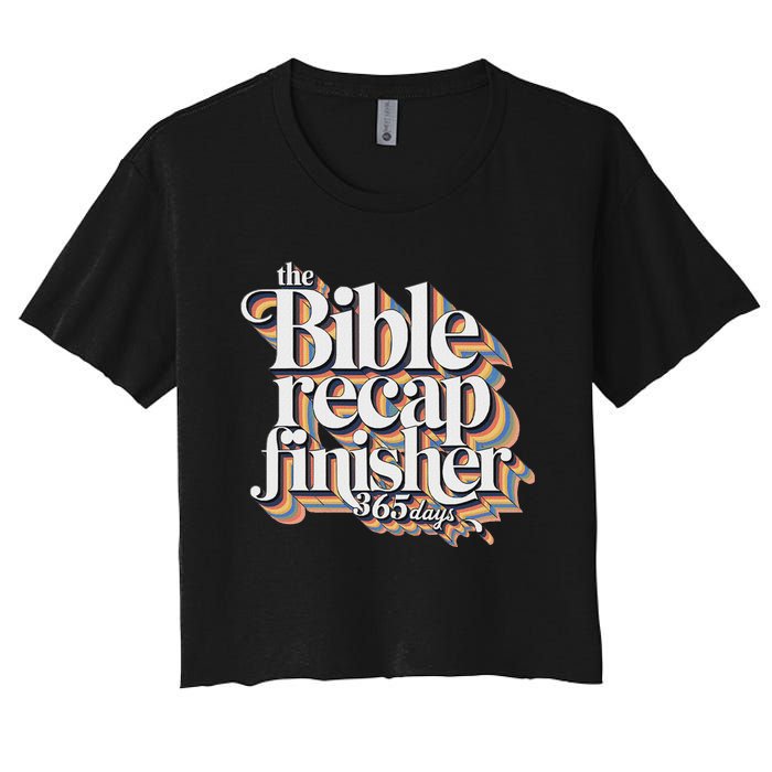 The Bible Recap Finisher 365 Days Christian Journey Women's Crop Top Tee