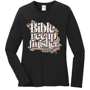 The Bible Recap Finisher 365 Days Christian Journey Ladies Long Sleeve Shirt