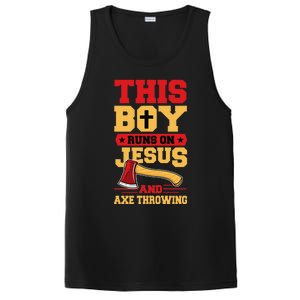 This Boy Runs On Jesus And Axe Throwing PosiCharge Competitor Tank