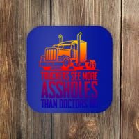 Trucker Big Rig Semigifttrailer Truck Driver Funny Trucker Funny Gift Coaster