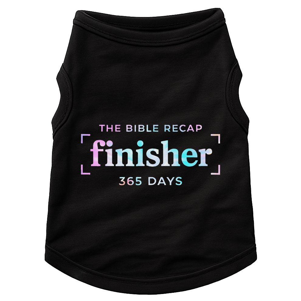The Bible Recap Finisher 365 Days Christian Religious Doggie Tank