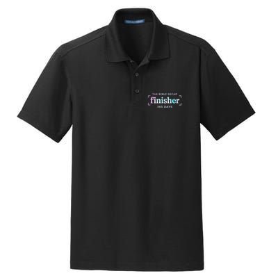 The Bible Recap Finisher 365 Days Christian Religious Dry Zone Grid Polo