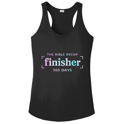 The Bible Recap Finisher 365 Days Christian Religious Ladies PosiCharge Competitor Racerback Tank