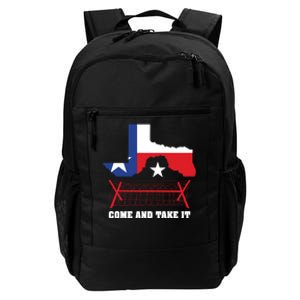 Texas Border Razor Wire Come And Take It Texas Flag Daily Commute Backpack