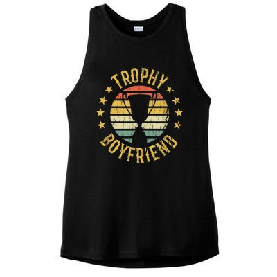 Trophy Boyfriend Retro Clothes Gift For Girlfriend Cute Valentine Gift Ladies PosiCharge Tri-Blend Wicking Tank